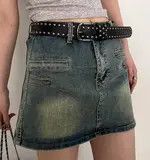 Japanese Brand × Vintage Punk Grunge Studded Round Nails Metal Leather Belt Size ONE SIZE - 3 Thumbnail