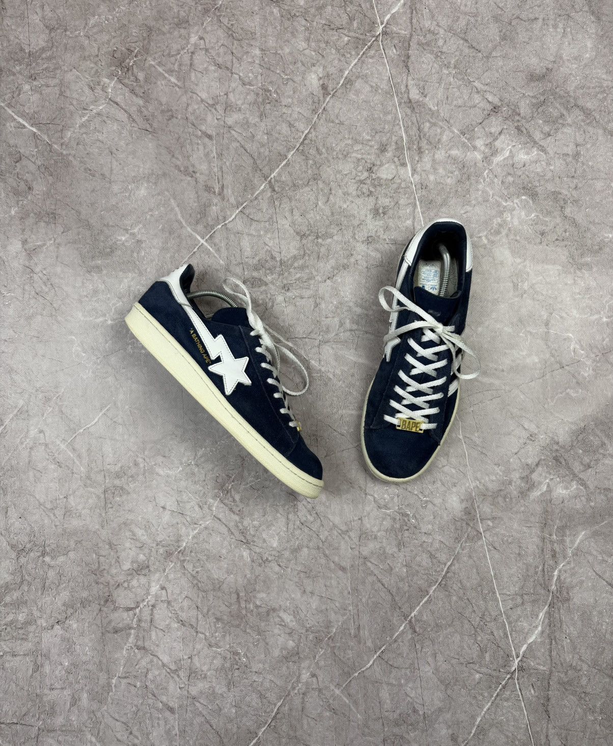 Adidas Adidas 2023 Bape Campus 80s Collegiate Navy Size US 9 / EU 42 - 5 Thumbnail