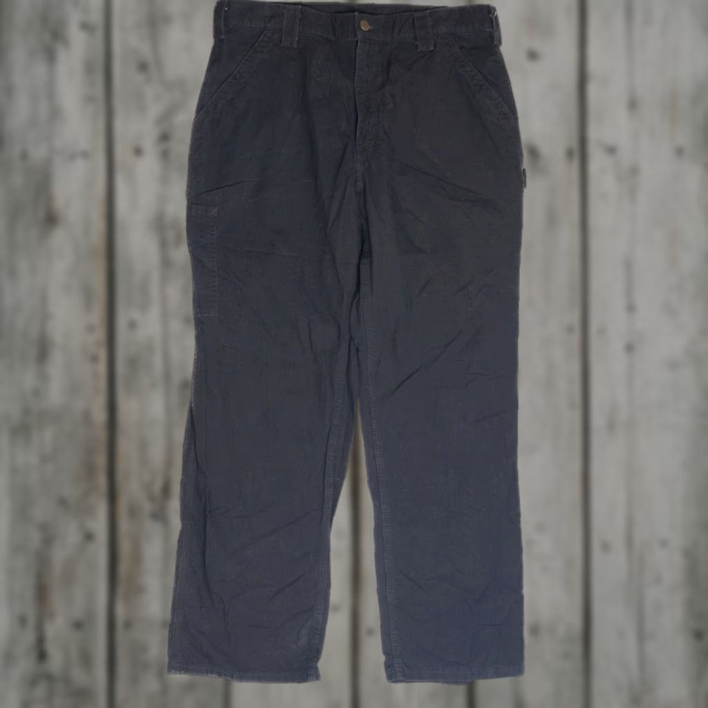 Carhartt VINTAGE Carhartt Workwear Pants 473 Black Cotton 2000s Mens Boys? Size US 35 - 1 Thumbnail