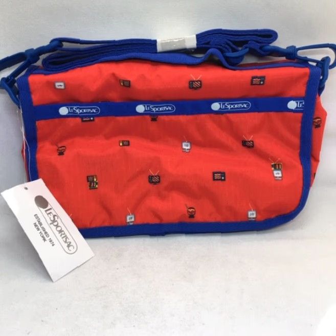 LeSportsac VINTAGE LeSportsac Classic Avery Bag, Red/Blue Shoulder Bag Women Medium 9" 5.5" 23" strap drop Size ONE SIZE - 3 Thumbnail
