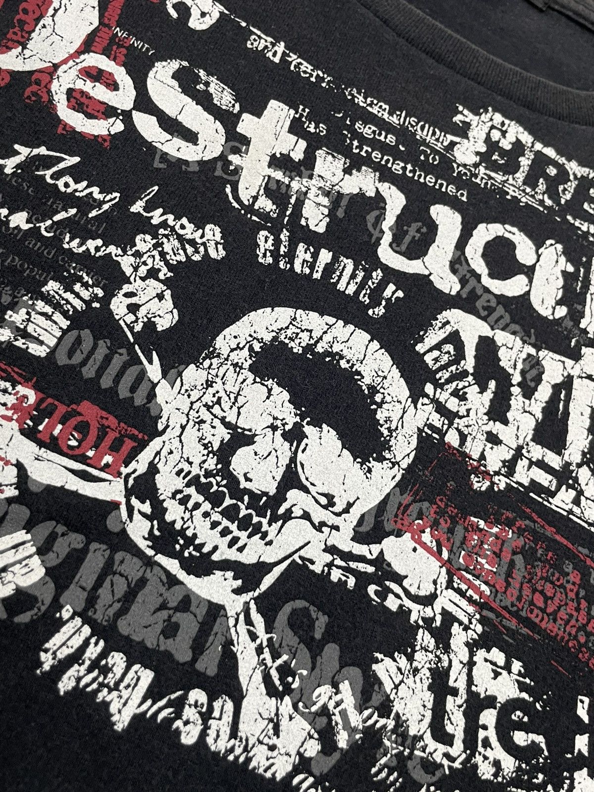 Japanese Brand Beaumere Destruction Wish Affliction Punk Tour Y2K Wording Size US XXL / EU 58 / 5 - 9 Thumbnail