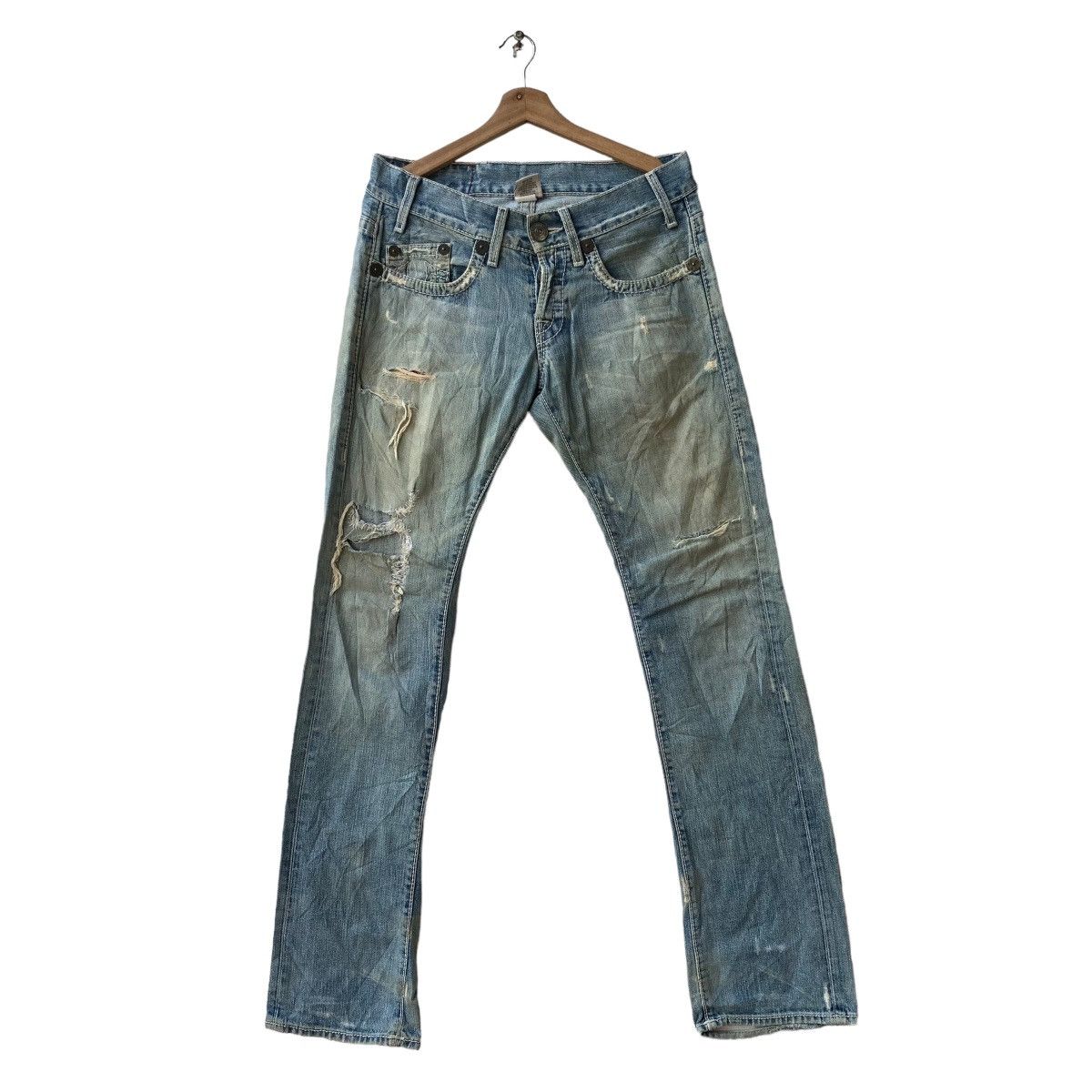 image of Distressed Denim x True Religion Distressed Jenas in Blue, Men's (Size 30)