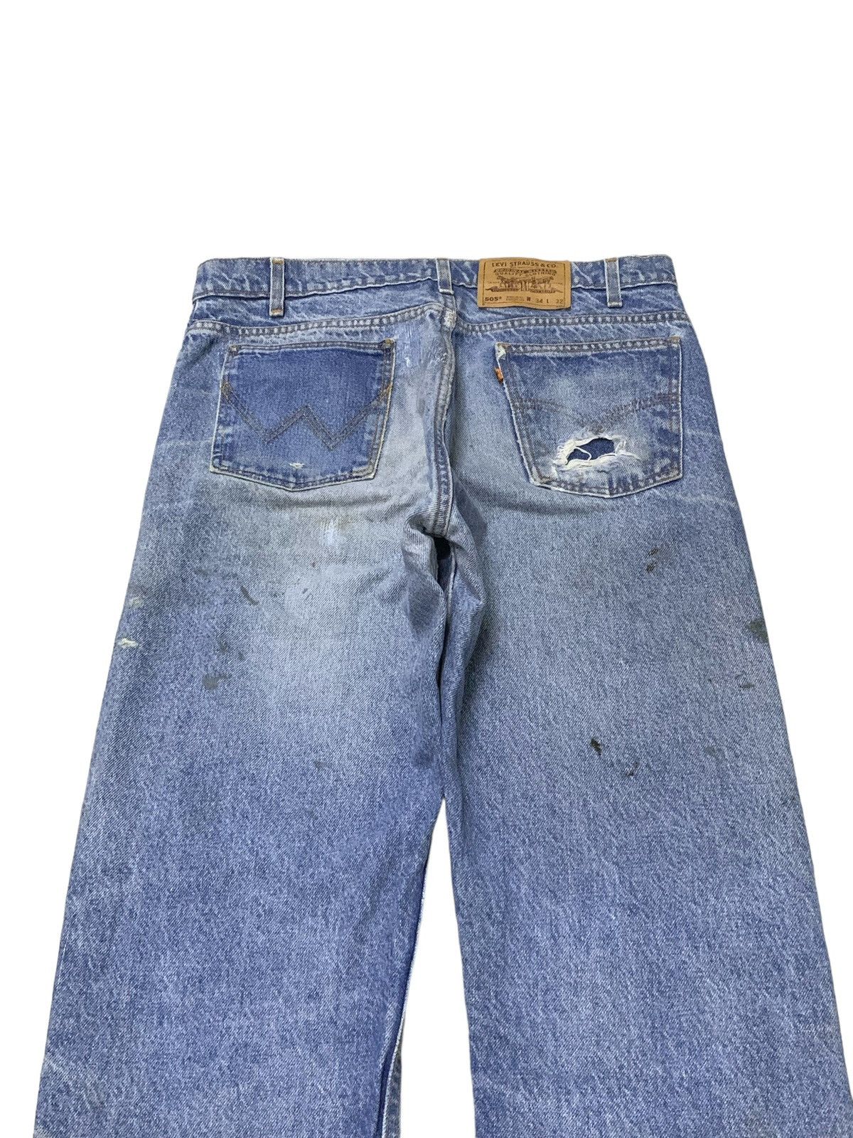 Levi's × Vintage Vintage Levis 505 Distressed Dirty Denim Pants Size US 34 / EU 50 - 9 Thumbnail
