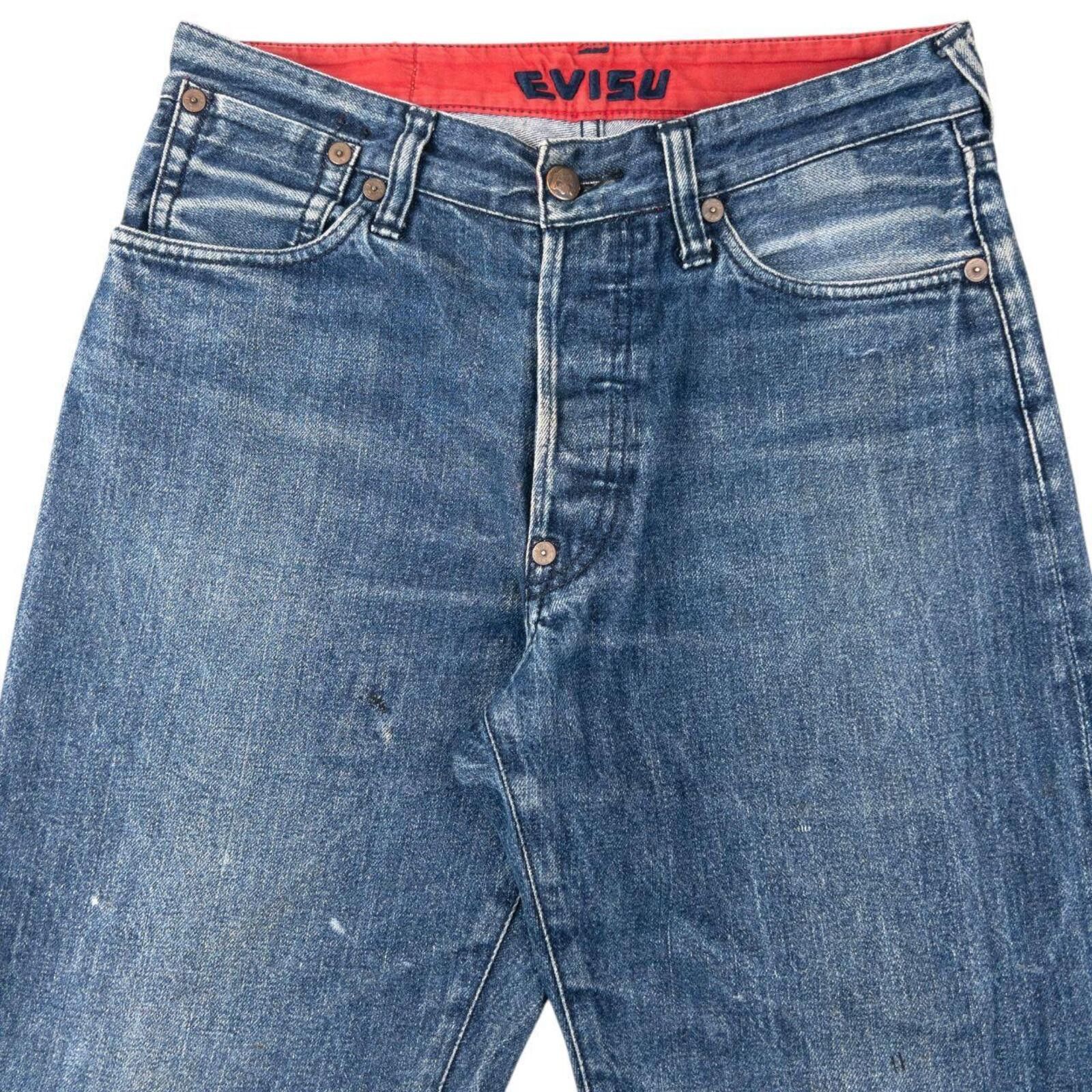 Evisu Vintage 2000s Evisu Embossed Double Gull Denim Jeans SizeW30 Size US 30 / EU 46 - 4 Thumbnail