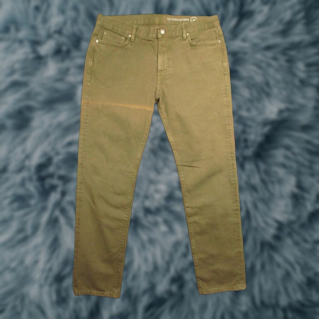 Outerknown Outerknown SEA Jeans Men 36x32 Denim Brown Organic Cotton Spandex Straight 5-Pocket Vintage? No (adjusted) Size US 36 / EU 52 - 1 Thumbnail