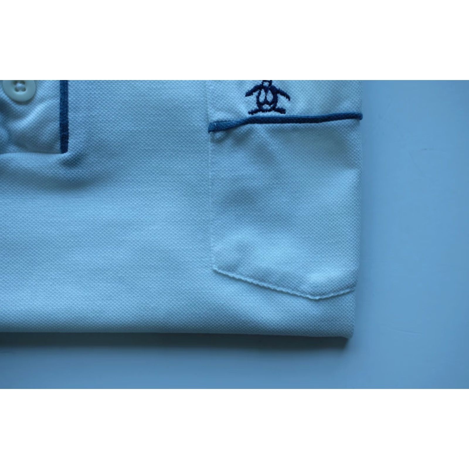 Vintage VINTAGE GRAND SLAM MUNSINGWEAR POLO Shirt MEN SZ L TENNIS SINGLE STITCH 3 BUTTON 70s 80s MADE USA White Cotton Embroidered Logo Size US L / EU 52-54 / 3 - 4 Thumbnail