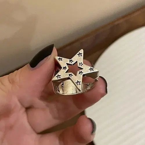 Jewelry × Vintage Gothic Star Shaped Open Ring Size ONE SIZE - 2 Thumbnail