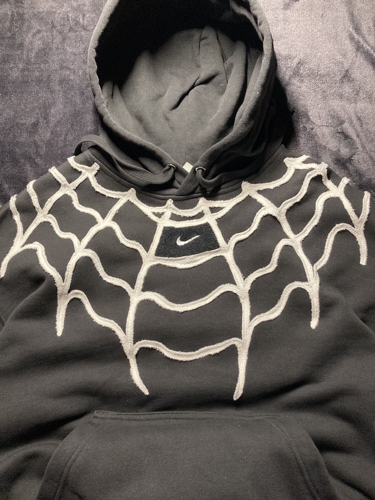 Nike × Vintage ⛩️Nike hoodie custom vintage y2k center logo spider web 1of1 Size US L / EU 52-54 / 3 - 4 Thumbnail