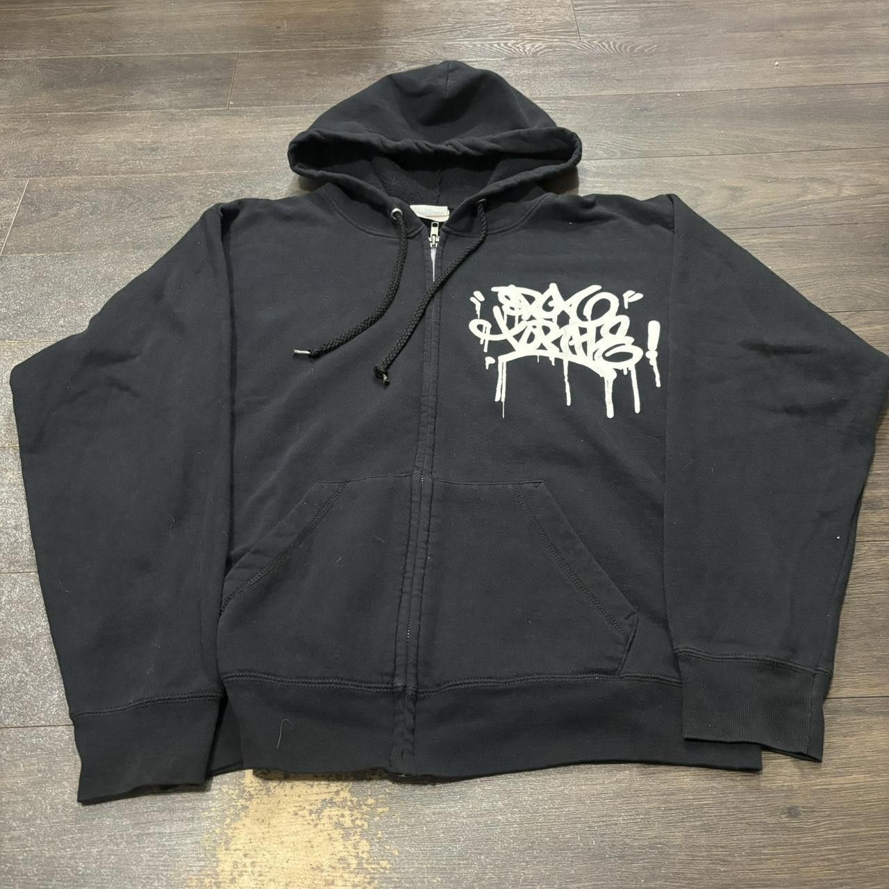 Hanes Vintage drum and bass zip up hoodie 00s S Size US S / EU 44-46 / 1 - 2 Thumbnail