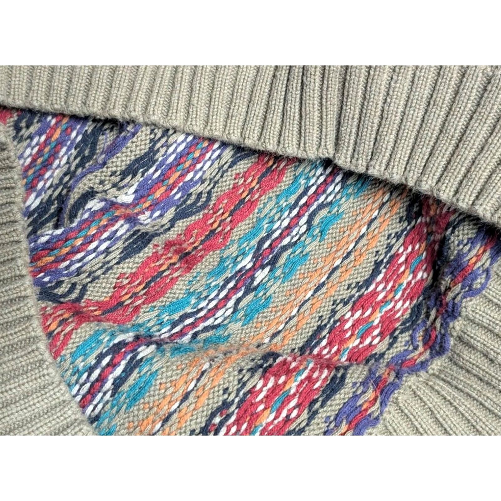 Orvis VINTAGE Gokey Green Fair Isle Cotton Knit Crew Neck Sweater L Mens Size US L / EU 52-54 / 3 - 6 Thumbnail