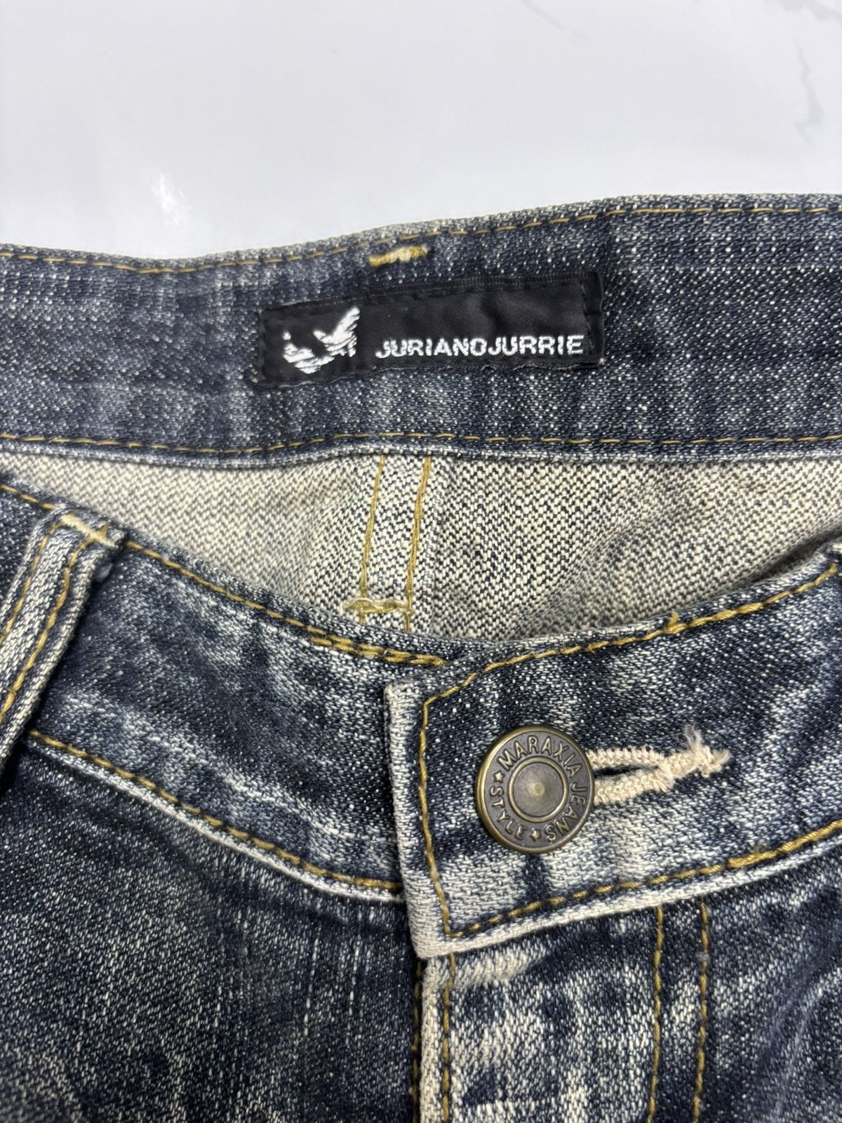 If Six Was Nine 🔥MARAXIA PUNK DISTRESS RUSTY JEANS SKINNY BOOTCUT DENIM Size 31" - 7 Thumbnail