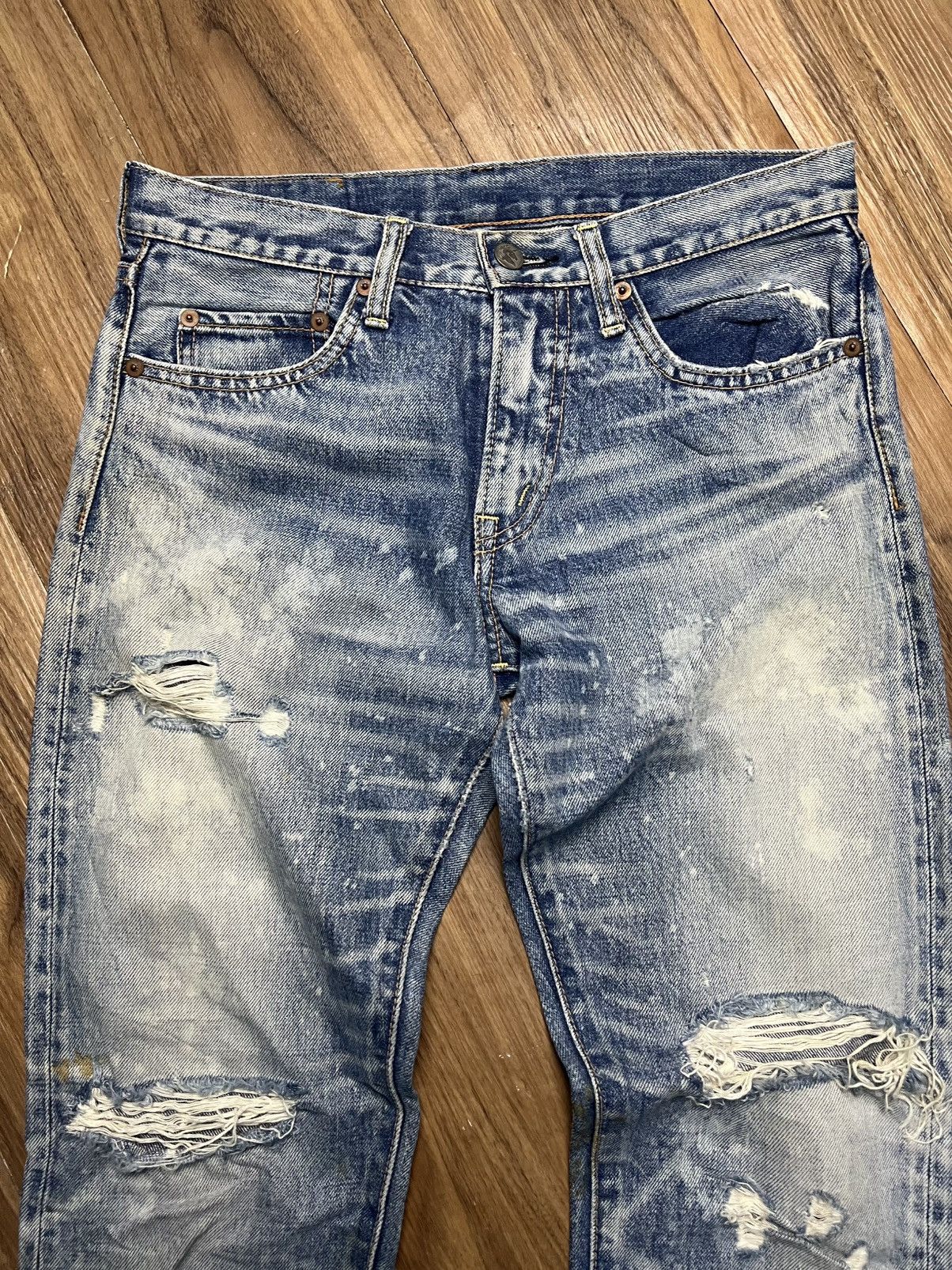 If Six Was Nine RNA Inc. Vintage Destroyed Denim Jeans (41) Size US 29 - 3 Thumbnail