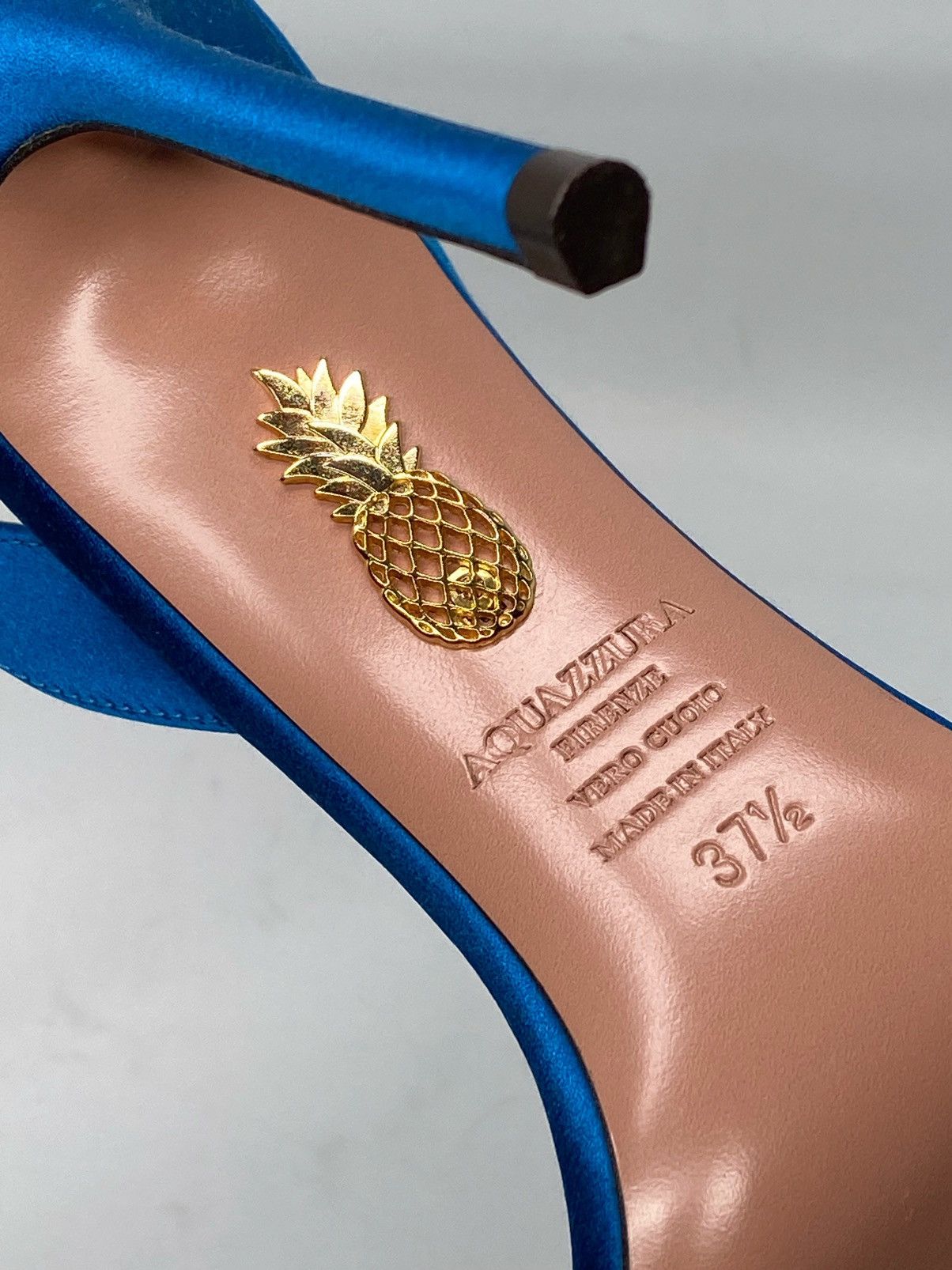 Aquazzura Aquazzura Babe Neon Satin Stiletto Sandals size 37.5 Size US 7.5 / IT 37.5 - 15 Thumbnail
