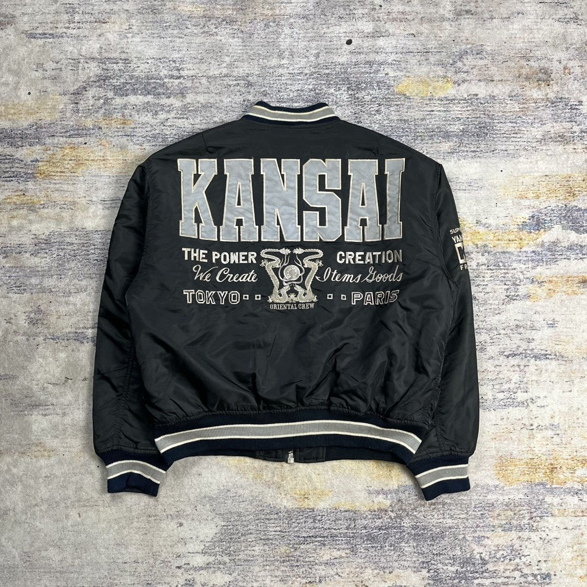 Yohji Yamamoto 90s Kansai Yamamoto embroidery dragon reflective logo jacket Size US L / EU 52-54 / 3 - 2 Thumbnail