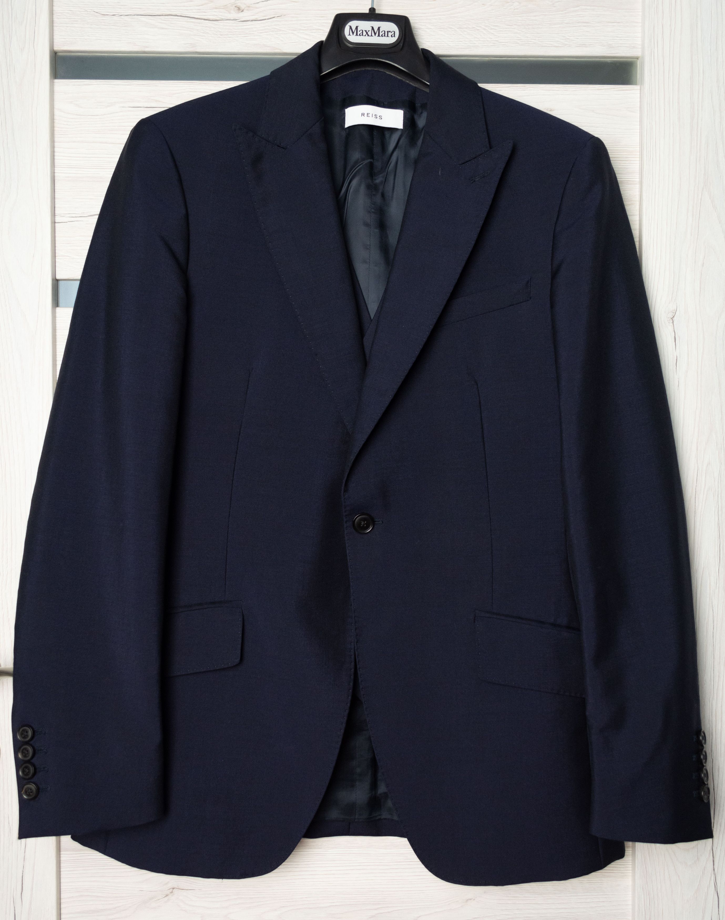 Reiss REISS navy suit wool moher Size 36R - 2 Thumbnail