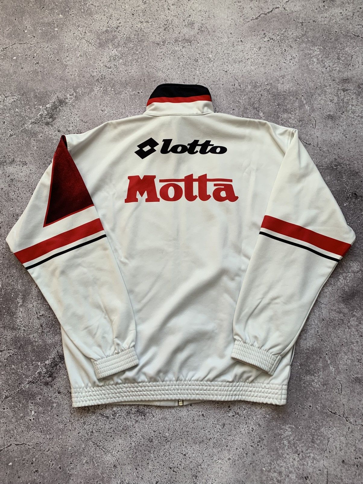 Lotto Sport 🔥GRAIL AC MILAN 1993/94 TRACK TOP SOCCET JACKET LOTTO Size US L / EU 52-54 / 3 - 7 Thumbnail