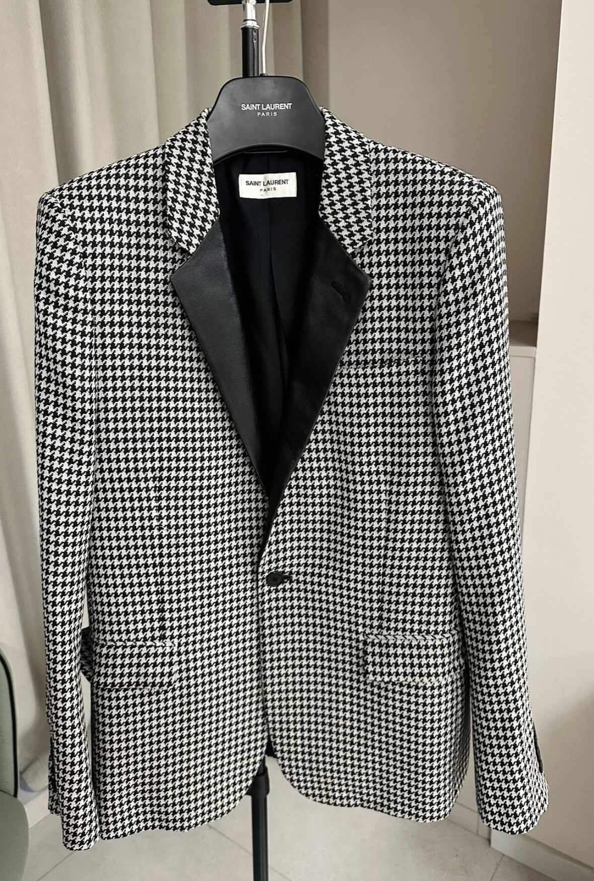 Saint Laurent Paris Saint Laurent SLP 2014SS Runway Houndstooth Suit Size 48S - 1 Thumbnail