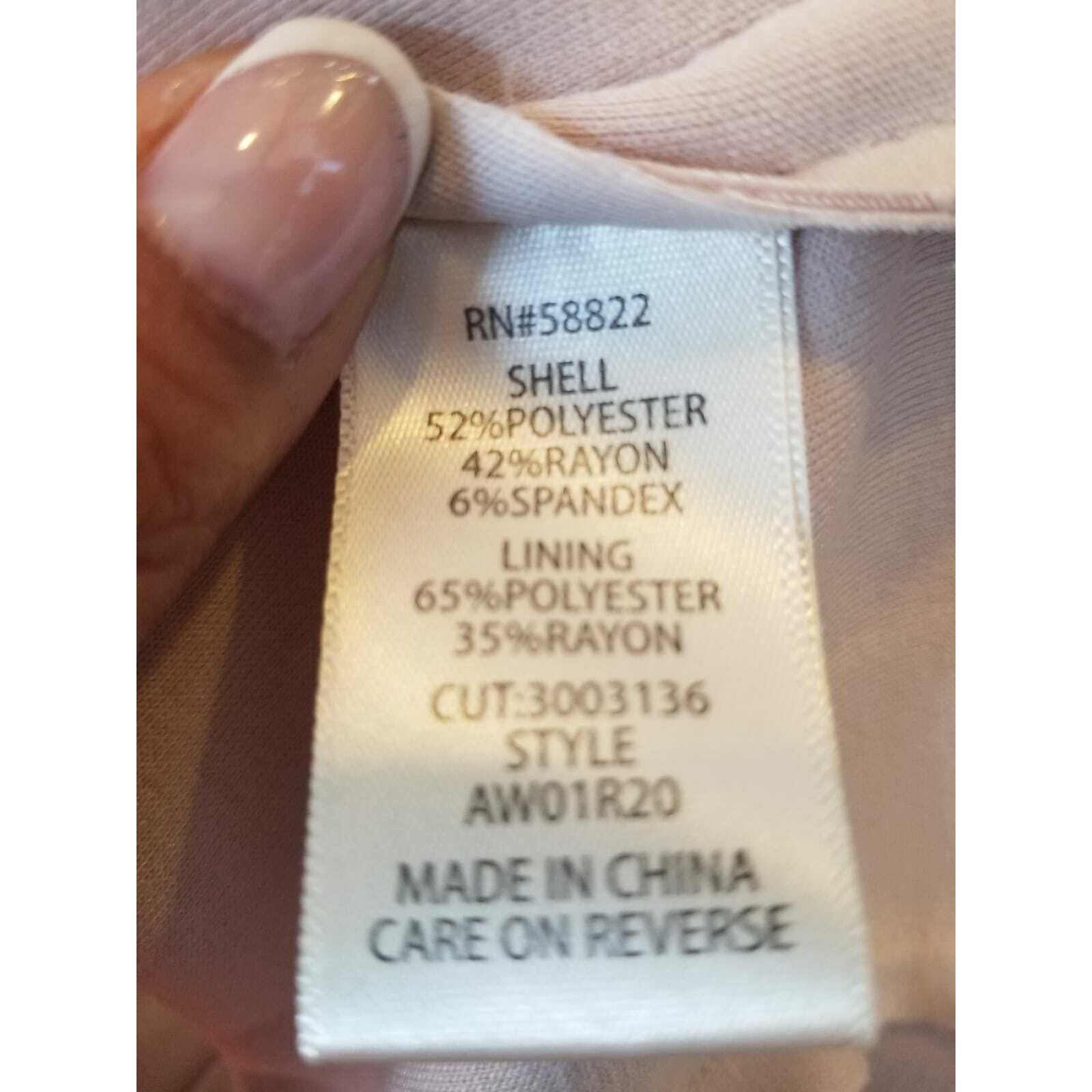 Other ⭐Womens Moto Jacket 2X Max Studio Rayon Blush Dusty Pink Str Size XXL / US 16-18 / IT 52-54 - 8 Thumbnail