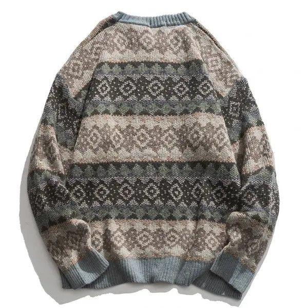 Japanese Brand × Vintage Geometric Patterned Pullover Harajuku Style Tops Sweater Size US L / EU 52-54 / 3 - 2 Thumbnail