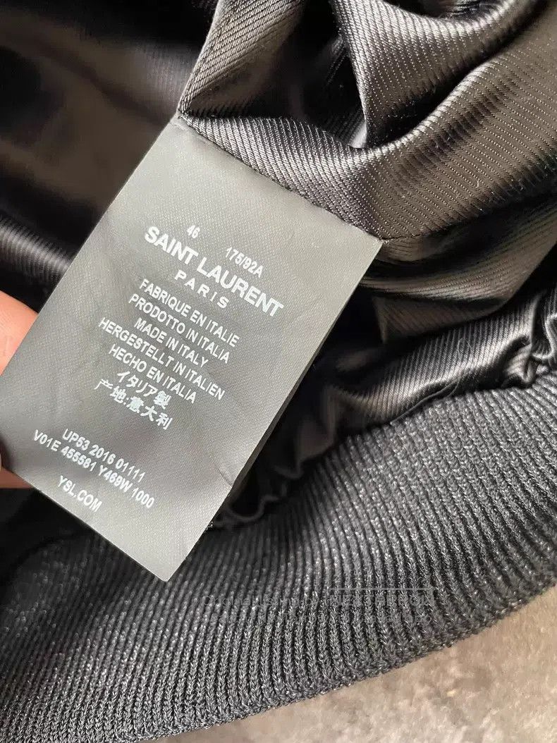 Saint Laurent Paris Saint Laurent Paris Glitter Diamond Badge Embroidered Silk Size US S / EU 44-46 / 1 - 5 Thumbnail