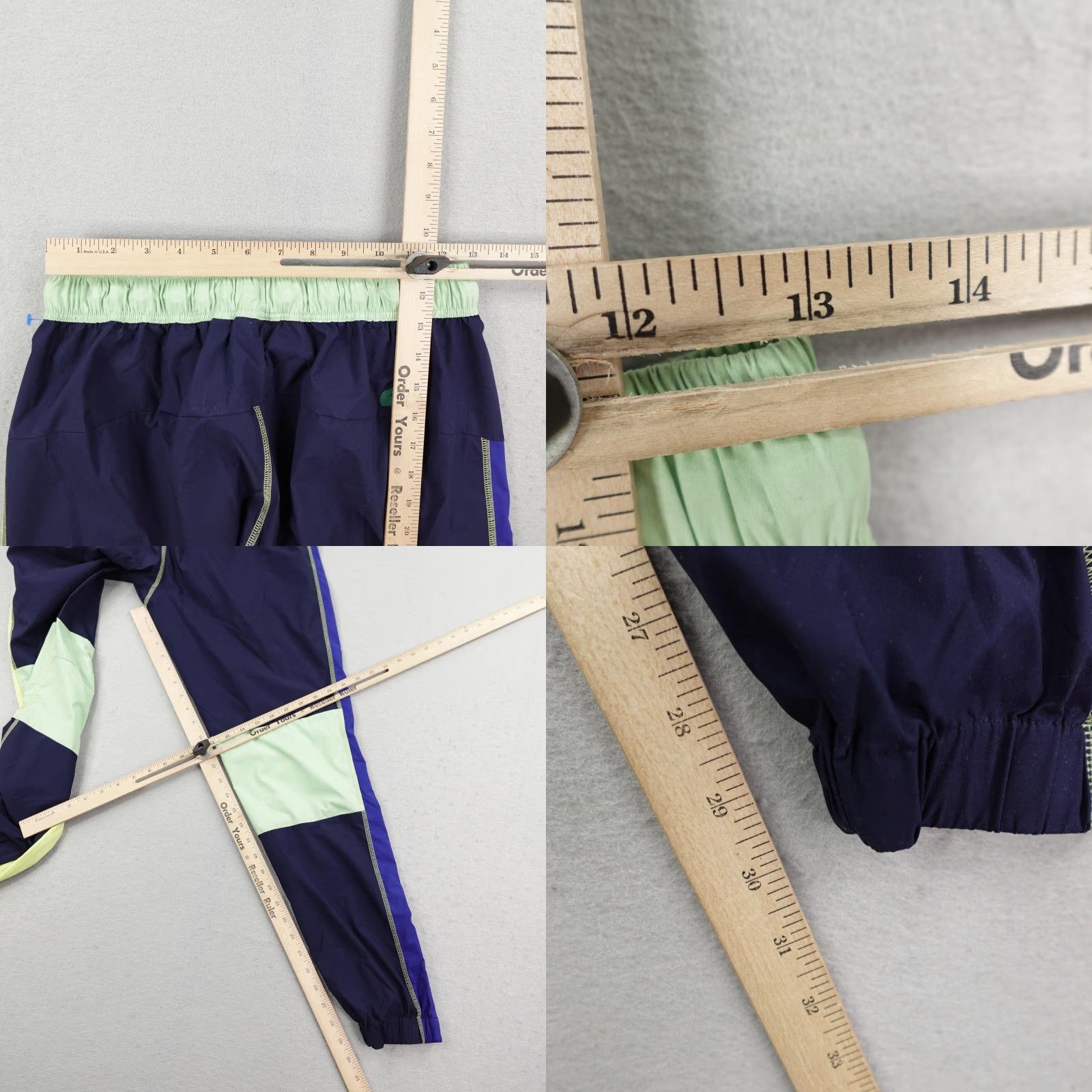 Lacoste Lacoste Pants Womens Small 38 Blue Green Colorblock Windbreaker Track Joggers Size 28" / US 6 / IT 42 - 8 Thumbnail