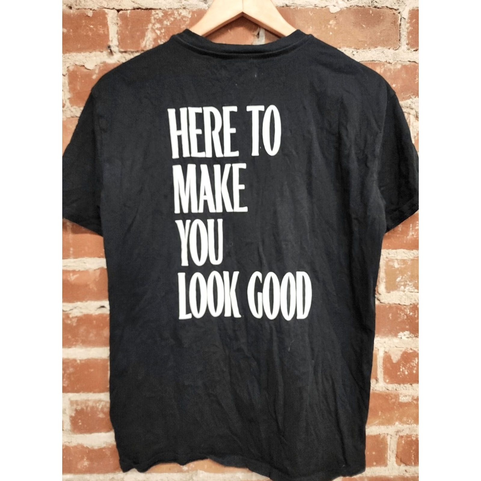 TNA Aritzia Black Tna Here to Make You Look Good T-Shirt Womens Small Cropped Shirt Size S / US 4 / IT 40 - 2 Thumbnail