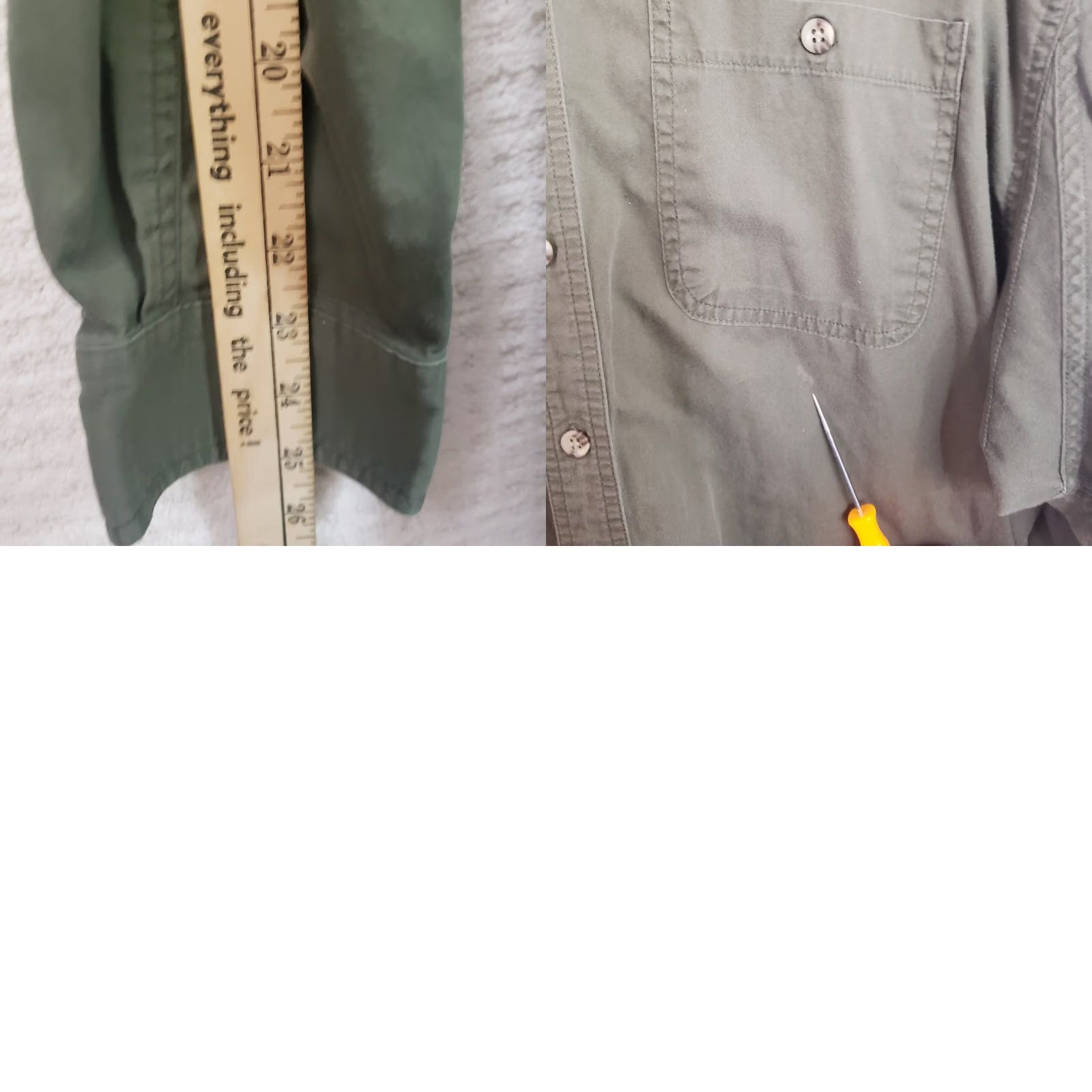 Vintage Kevins Plantation Collection Mens XL Button-Down Long Sleeve Shirt Green Twill Cotton Solid Casual Workwear Size US XL / EU 56 / 4 - 10 Thumbnail