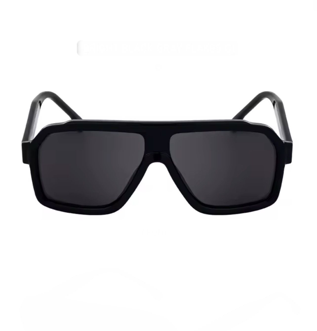 Other Oversized Square Sunglasses Black Frame Gold Gradient Lenses Size ONE SIZE - 2 Thumbnail