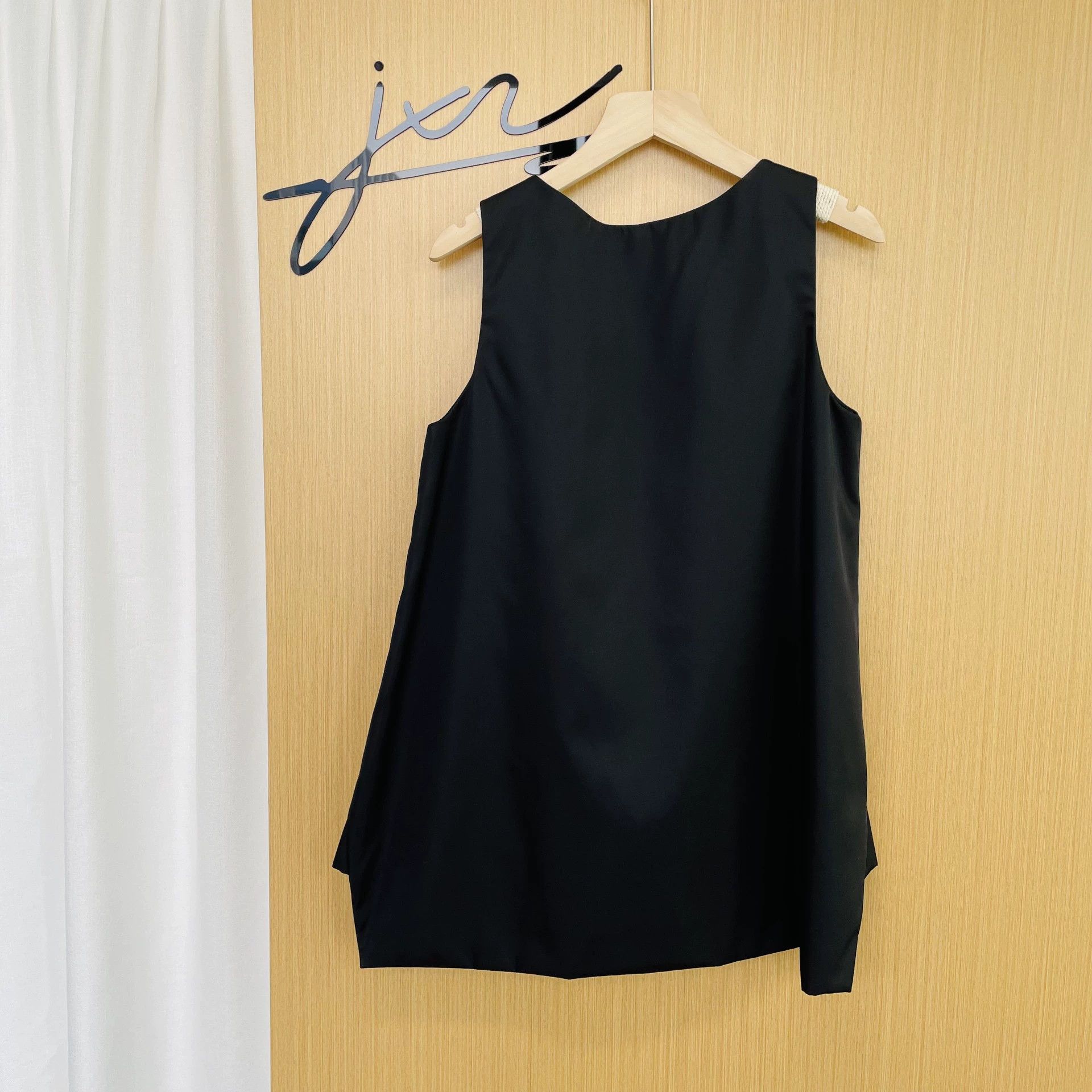 Prada Prada Women's Black Nylon Triangle Logo Dress 38 Size XS / US 0-2 / IT 36-38 - 3 Thumbnail