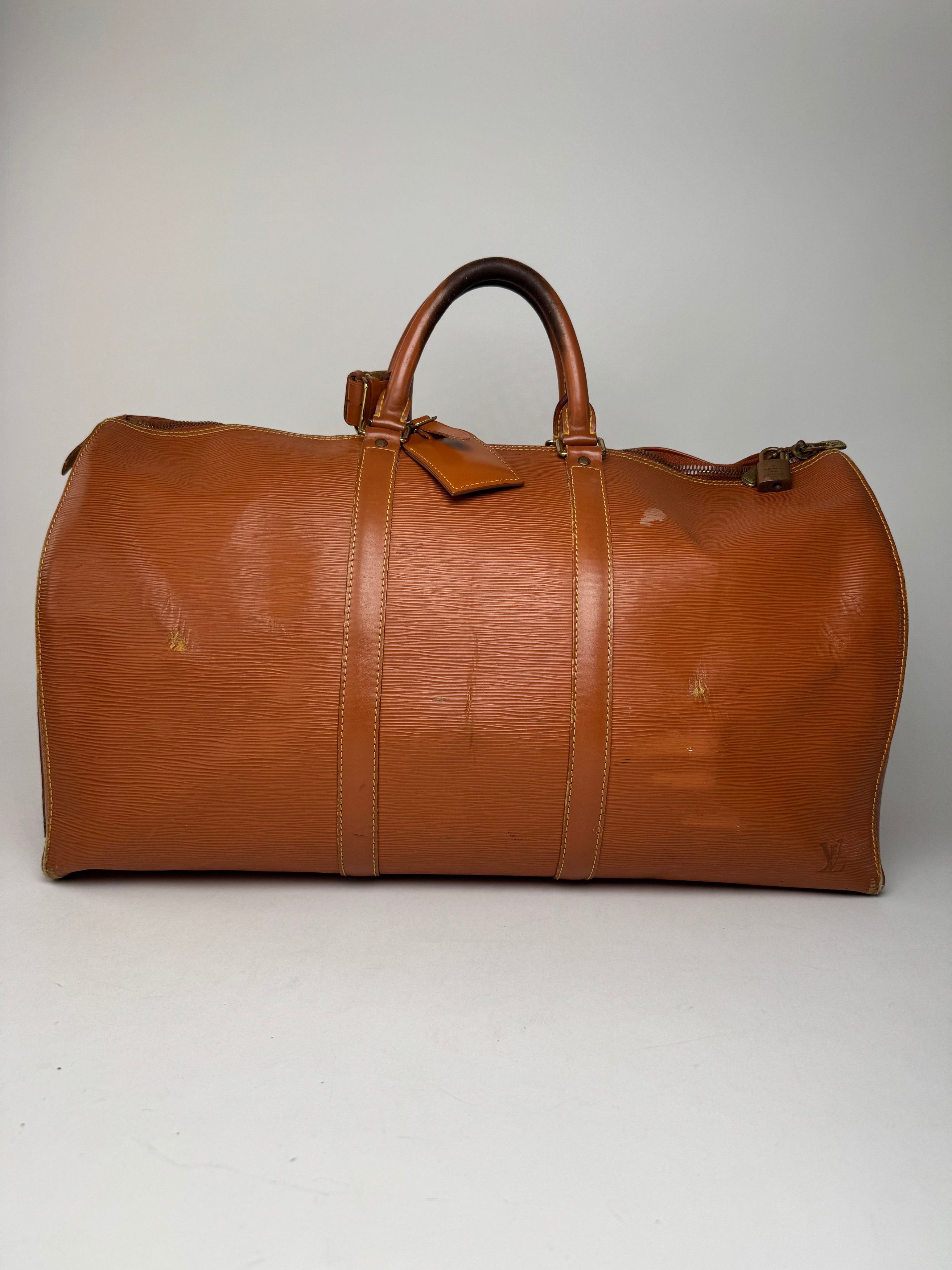 Louis Vuitton Vintage EPI Leather Duffel bag Orange brown Size ONE SIZE - 1 Thumbnail