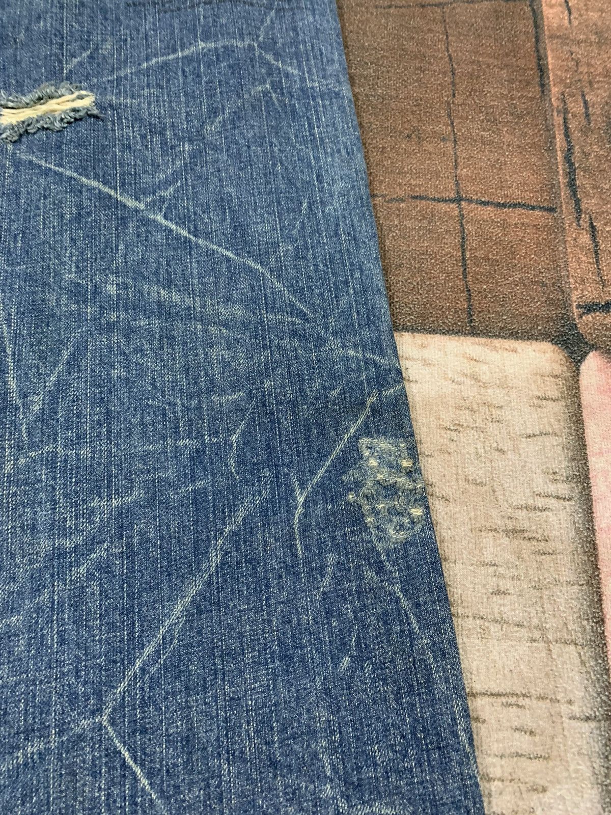 If Six Was Nine × Japanese Brand × Le Grande Bleu (L.G.B.) BAGGY CO&LU denim distressed rust Size US 34 / EU 50 - 14 Thumbnail
