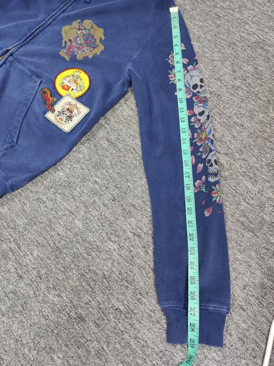 Ed Hardy Vintage Ed Hardy Christian Audigier Skull Zipper Hoodie Size US L / EU 52-54 / 3 - 17 Thumbnail