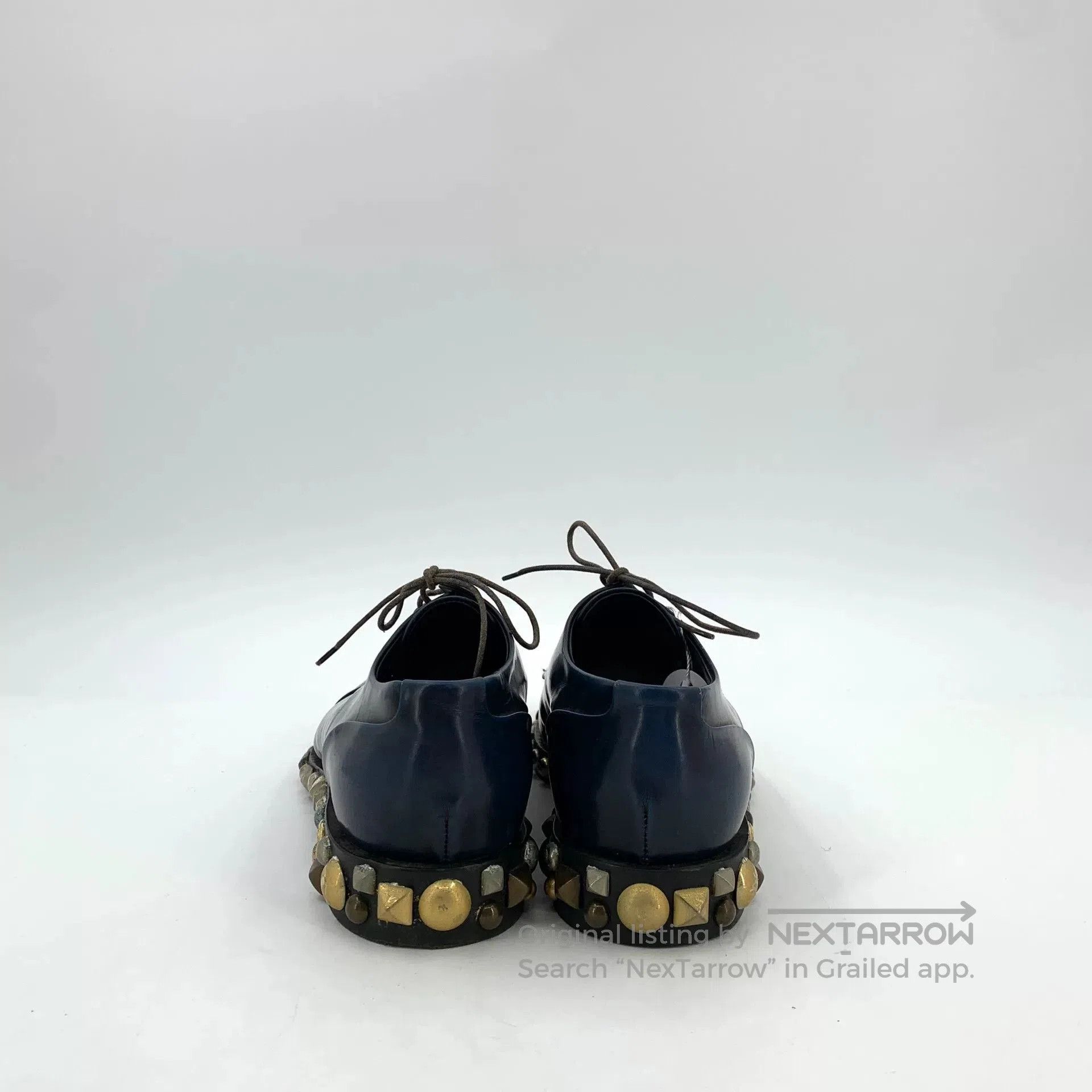 Louis Vuitton Louis Vuitton Black Rivet Lace-Up Leather Shoes. Size US 6 / IT 36 - 4 Thumbnail