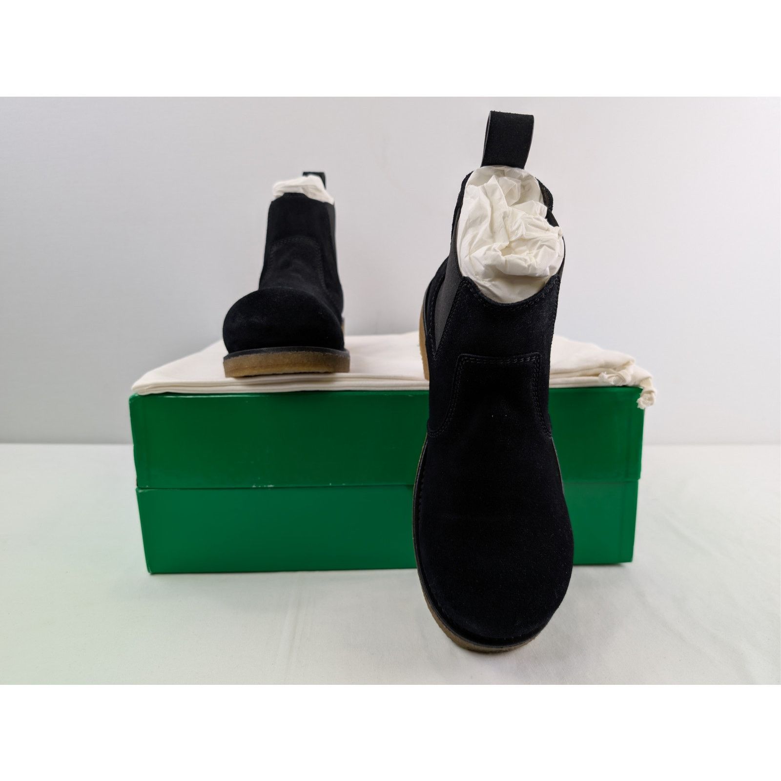 Bottega Veneta o1rshd1 Deep Nubuck Helium Ankle Boots in Black Size US 8 / EU 41 - 18 Thumbnail