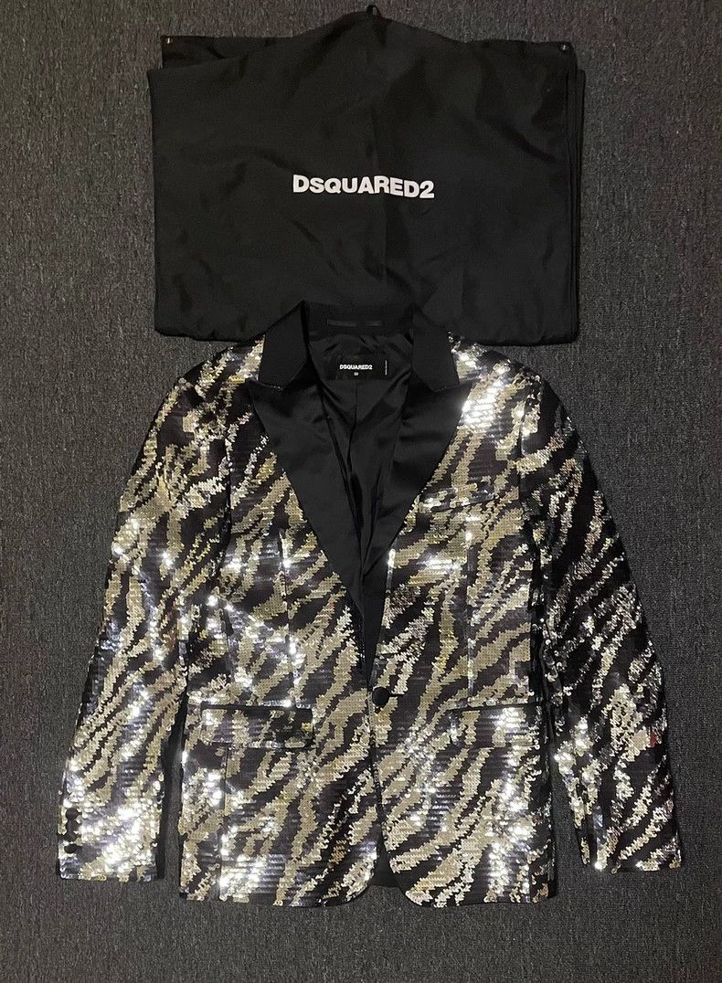 Dsquared2 DSquared2 Sequin Embellished Jacket Coat-yf Size US L / EU 52-54 / 3 - 1 Thumbnail