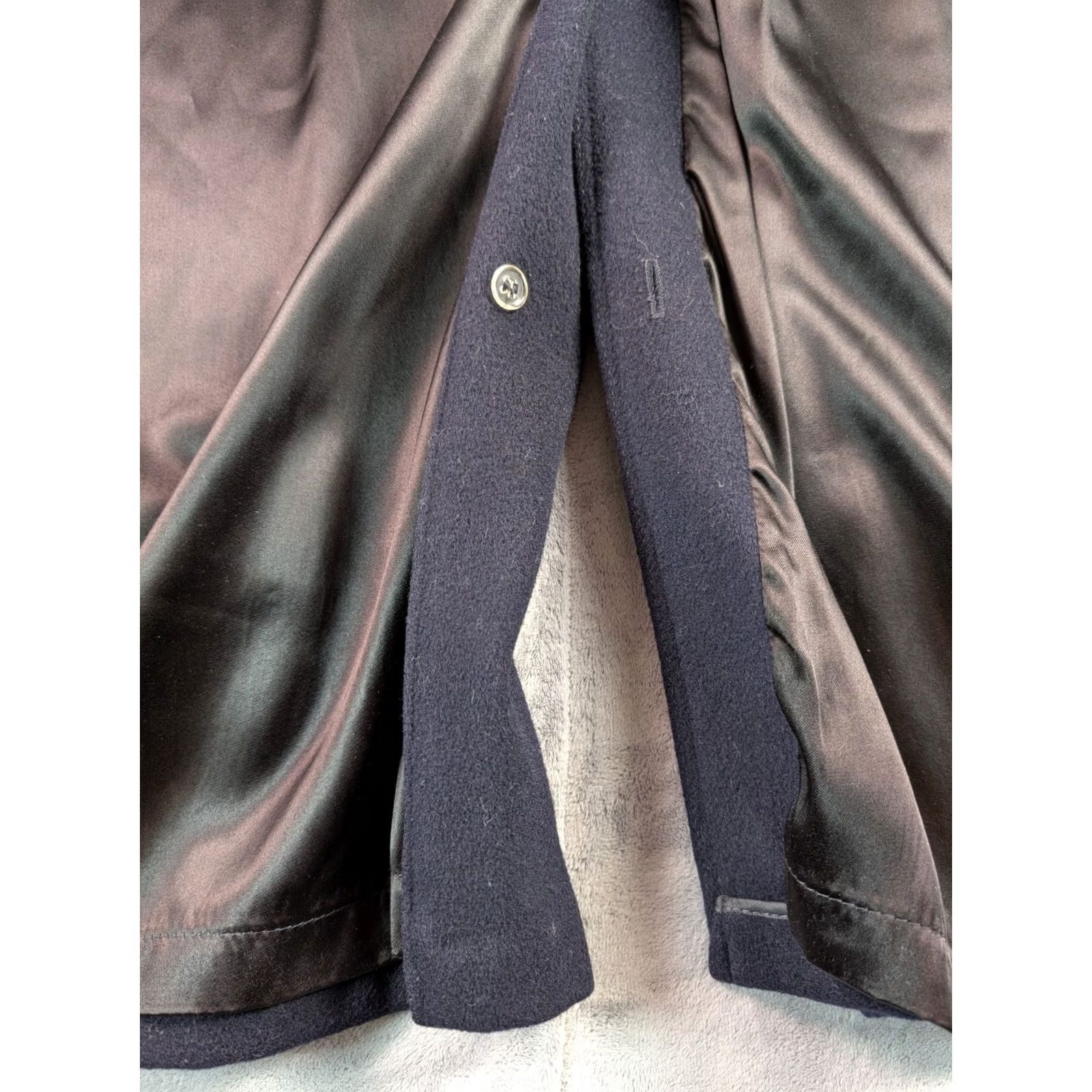 London Fog London Fog Coat Overcoat Men 44R Wool Charcoal Navy Double Breasted Button City Classic 90s Trend Mens Size US S / EU 44-46 / 1 - 6 Thumbnail