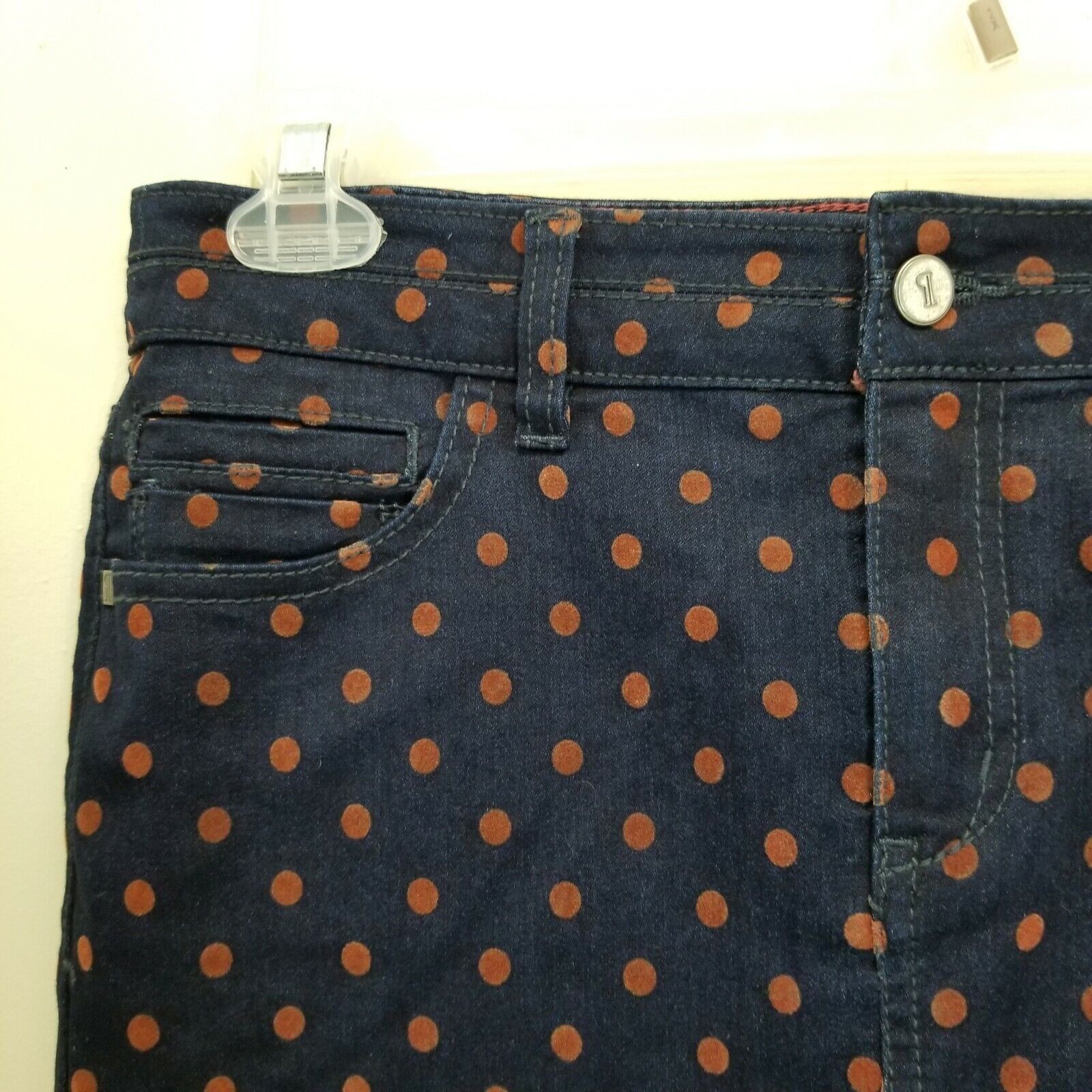 Anthropologie Anthro Pilcro Letterpress Denim Pencil Skirt Blue Jean Size 28" / US 6 / IT 42 - 2 Thumbnail