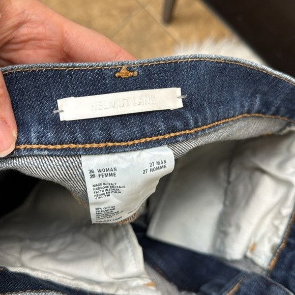 Helmut Lang HELMUT LANG slim leg dark jeans 26 straight made in Italy Size 26" / US 2 / IT 38 - 6 Thumbnail