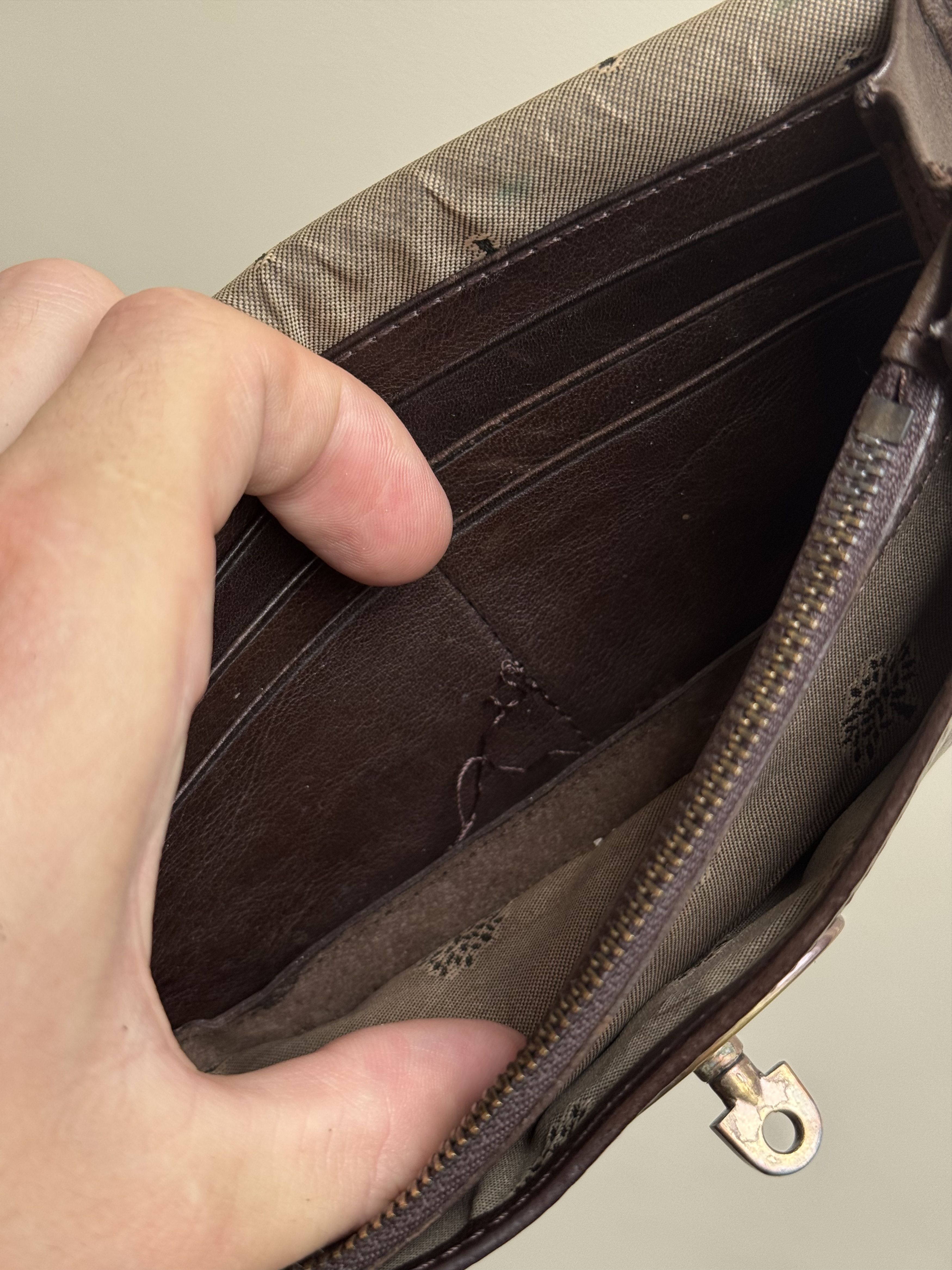 Mulberry Vintage Mulberry Long Postman Lock Wallet Purse Oak Brown Size ONE SIZE - 16 Thumbnail