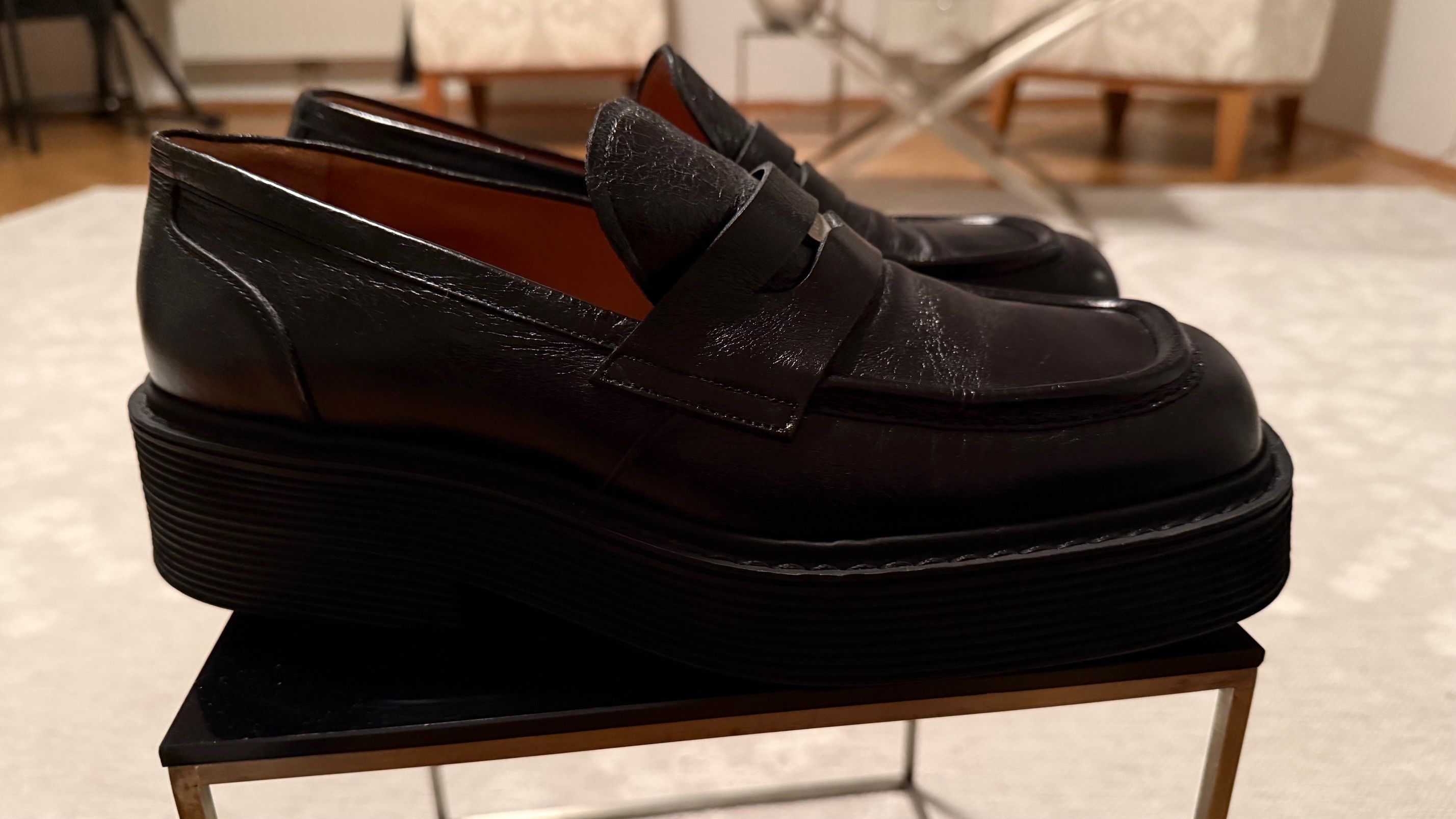 Marni Marni black leather loafers platform sole 10 43 Size US 10 / EU 43 - 2 Thumbnail