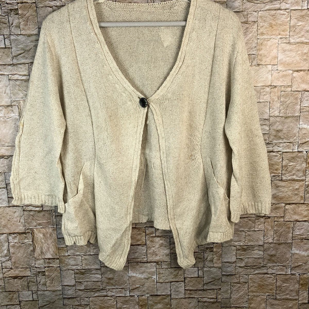 Homespun Knitwear × Japanese Brand Quttammagine Brown vintage Cardigan Knitwear #A1228 Size M / US 6-8 / IT 42-44 - 3 Thumbnail