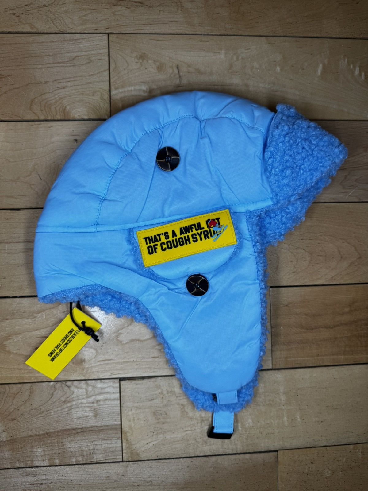 Other That’s A Awful lot Of Cough Syrup Blue Trapper Hat OS Size ONE SIZE - 1 Thumbnail