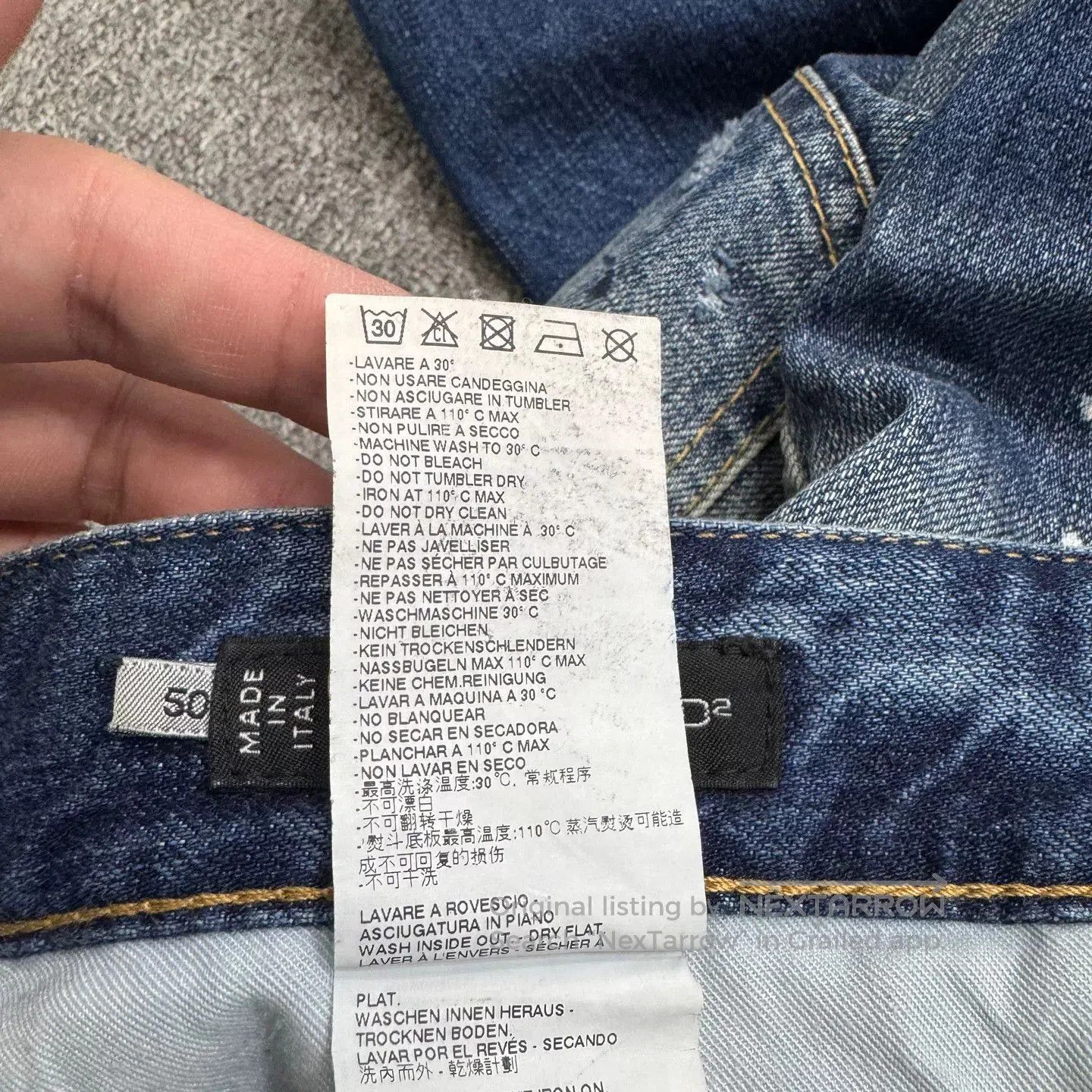 Dsquared2 Dsquared2 Distressed Patch Jeans. Size US 34 / EU 50 - 4 Thumbnail