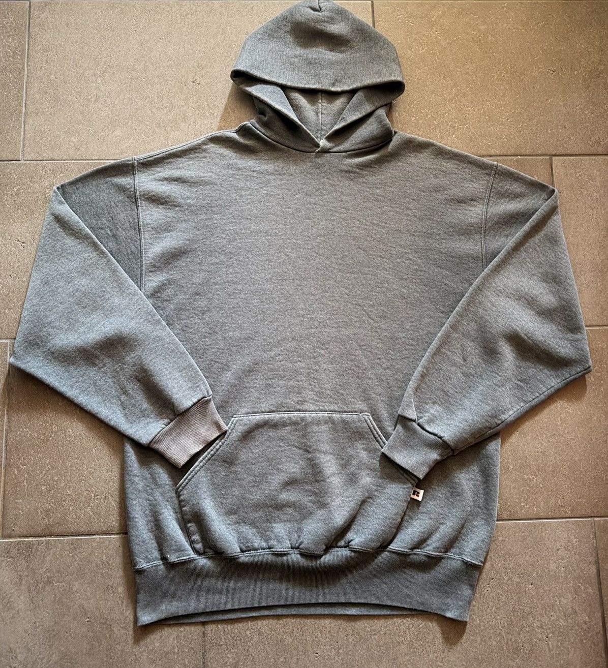 Russell Athletic Vintage 90s Russell Athletic Gray Teal Blank Hoodie Size US XL / EU 56 / 4 - 1 Thumbnail
