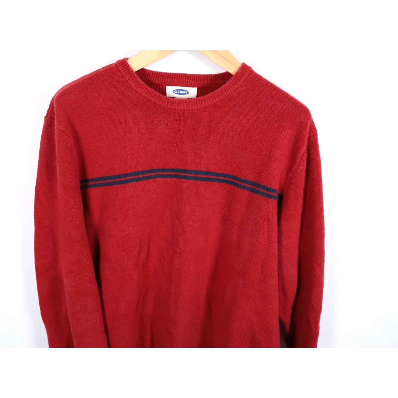 Old Navy VINTAGE Old Navy Sweater 2XL Red Striped Crewneck Knit Men’s Pullover 90s Hipster Punk Retro Varsity Y2K Size US XXL / EU 58 / 5 - 4 Thumbnail