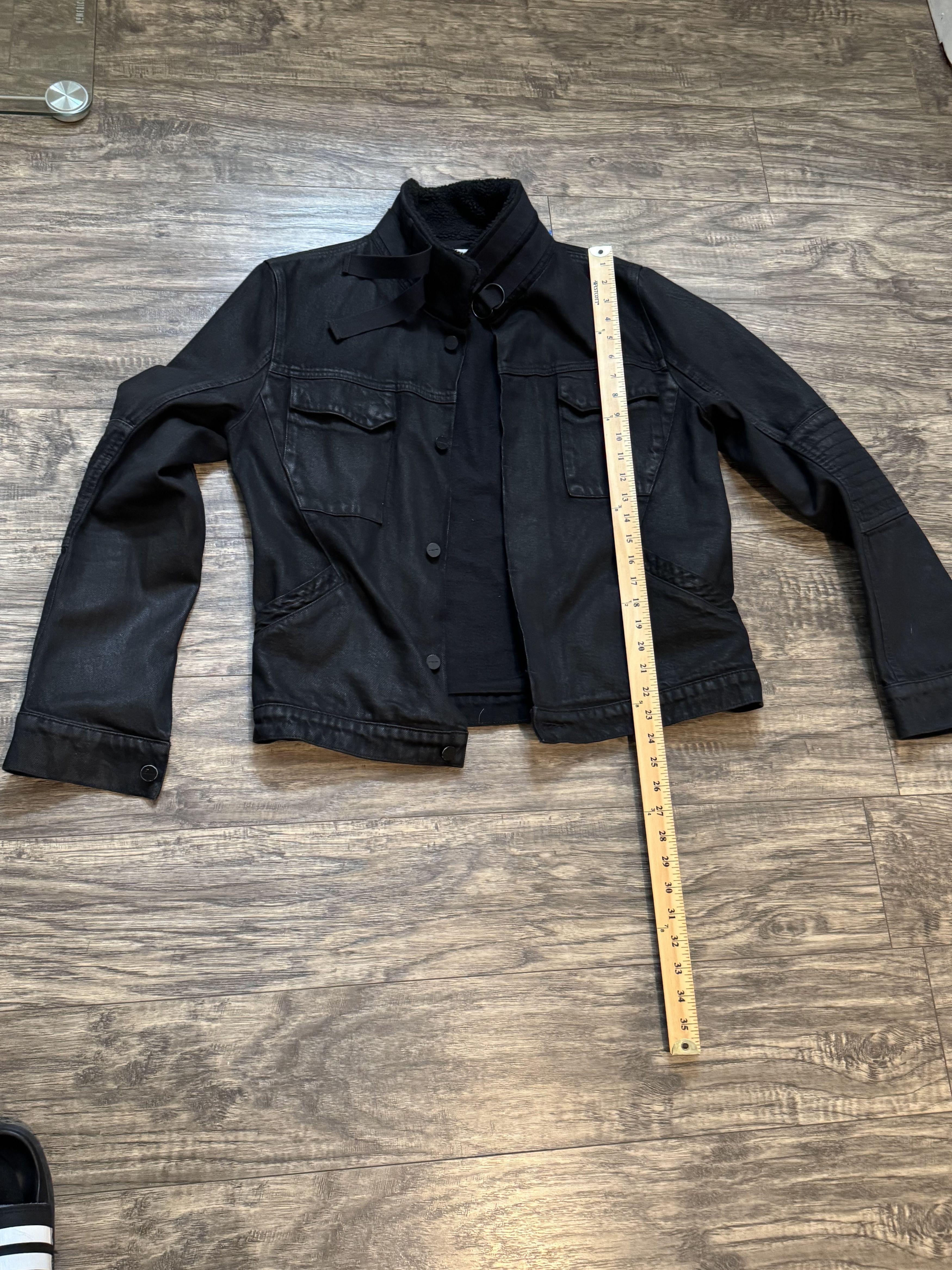 Helmut Lang Helmut Lang Waxed Denim Moto Trucker Jacket Size US M / EU 48-50 / 2 - 2 Thumbnail