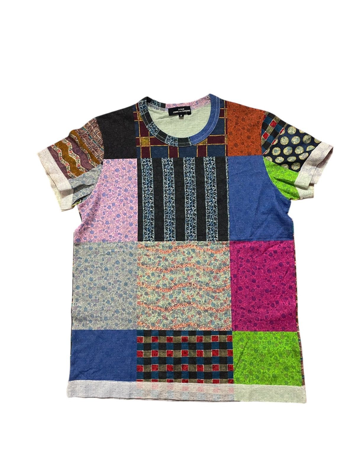 Comme des Garcons tricot Comme des Garçons multi-pattern patchwork t-shirt. Size S / US 4 / IT 40 - 1 Thumbnail