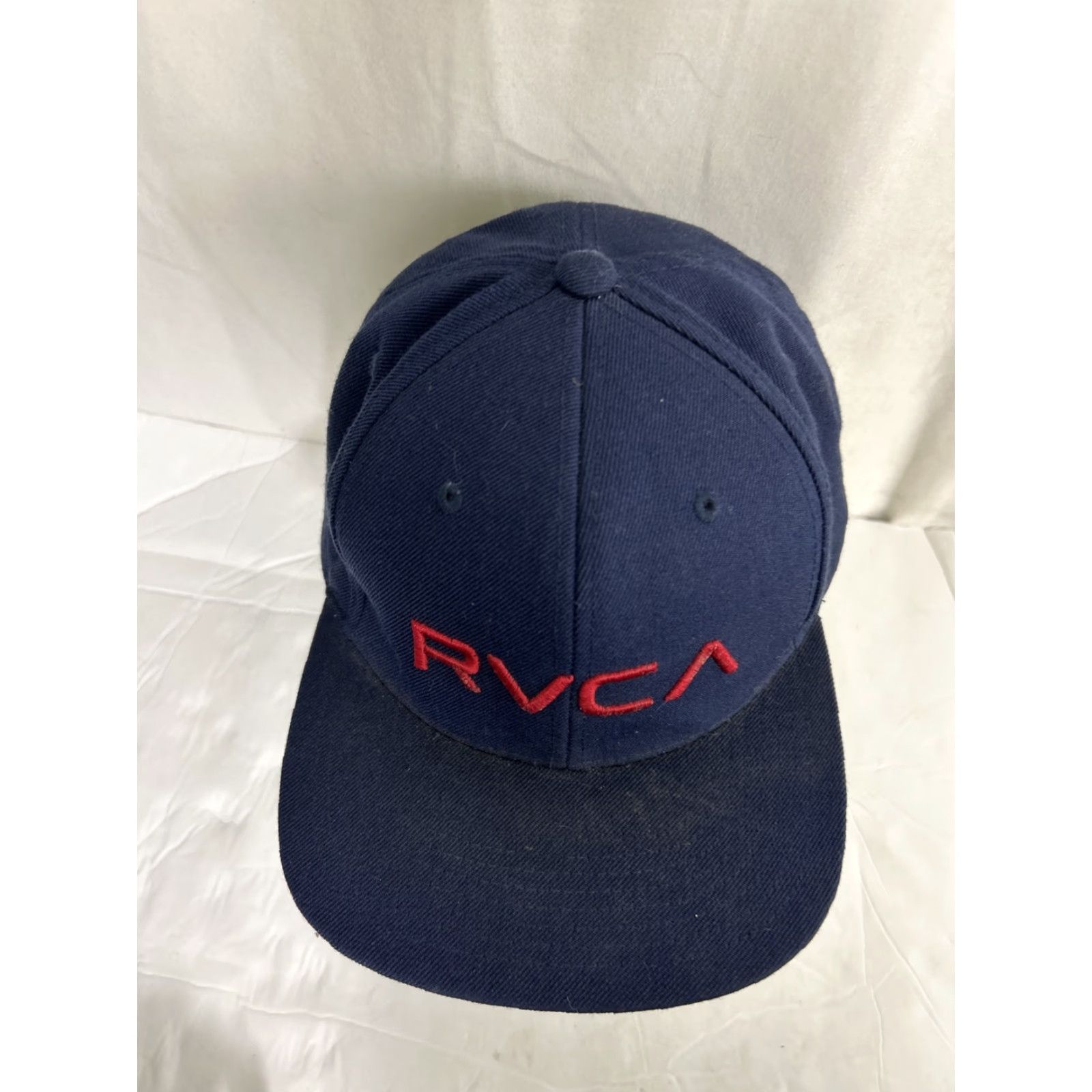 RVCA RVCA Hat SnapBack Navy Blue Red Adjustable One Size Men Men’s Navy Blue Red Snapback Hat Size ONE SIZE - 5 Thumbnail