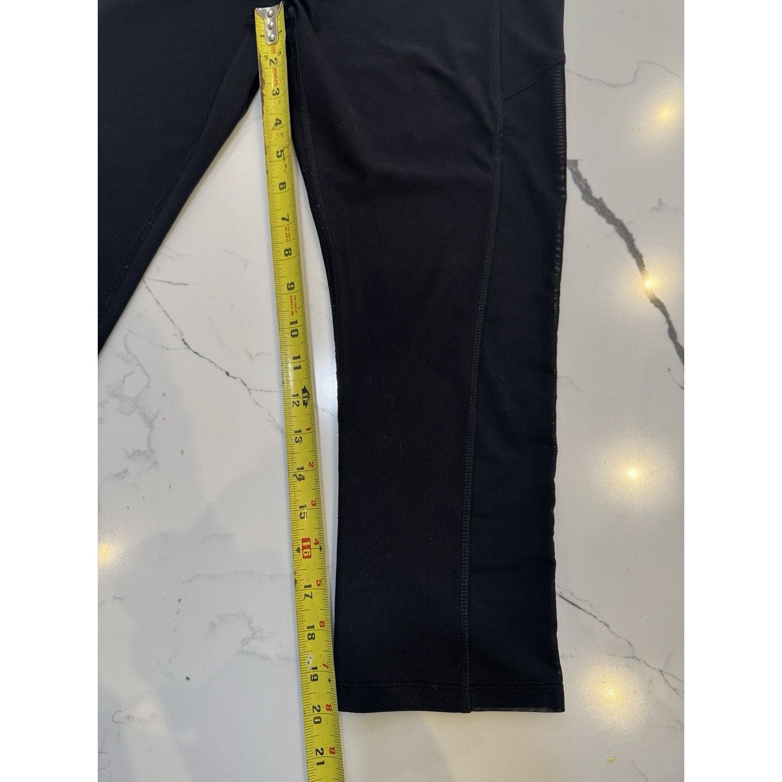 Other X BY GOTTEX Women Capri legging BLACK Run With Mesh Panel Size 28" / US 6 / IT 42 - 4 Thumbnail