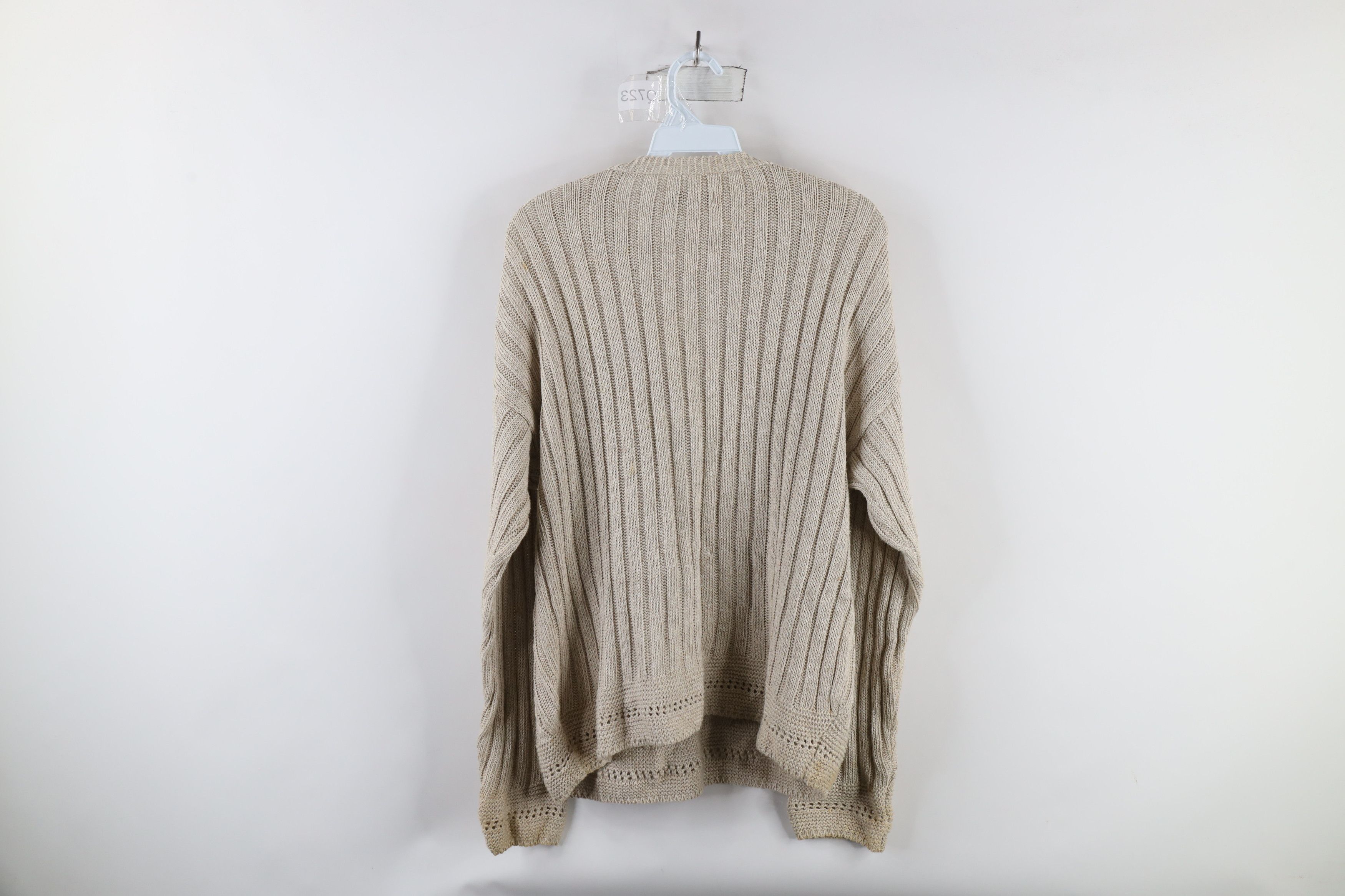 Esprit × Vintage Vintage 90s Esprit Blend Chunky Cable Knit Fisherman Sweater Size L / US 10 / IT 46 - 12 Thumbnail